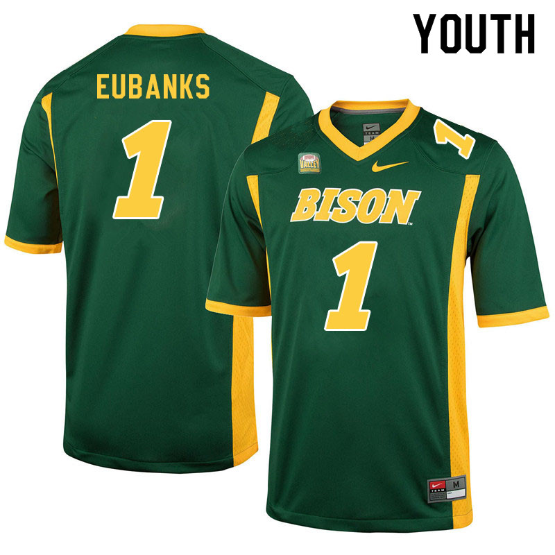 Youth #1 Courtney Eubanks North Dakota State Bison College Football Jerseys Sale-Green